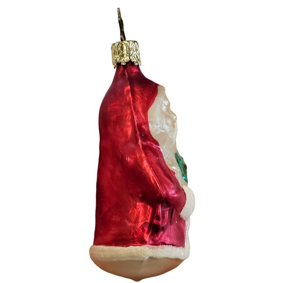 Vintage Inge‎ Glas Glass Christmas Ornament Santa Claus 3.5 In W. Germany - Picture 7 of 11